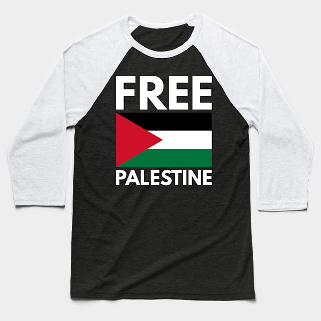 Free Palestine Baseball T-Shirt by BloodLine